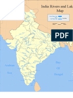 India Rivers and Lakes Map