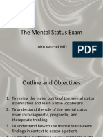 Medical Student Lecture-The Mental Status Exam by John W