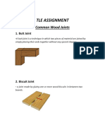 Tle Assignment: Common Wood Joints