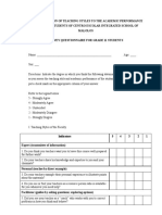 Questionnaire Teaching Styles