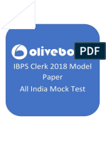 IBPS Clerk 2018 Model Paper