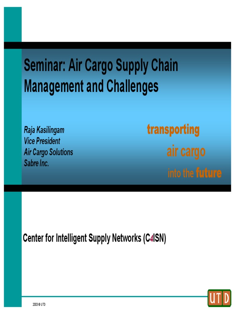 Seminar: Air Cargo Supply Chain Management and Challenges | PDF | Cargo ...