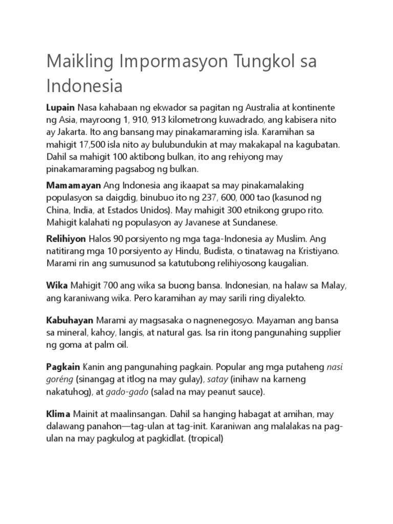 Indonesia Pdf