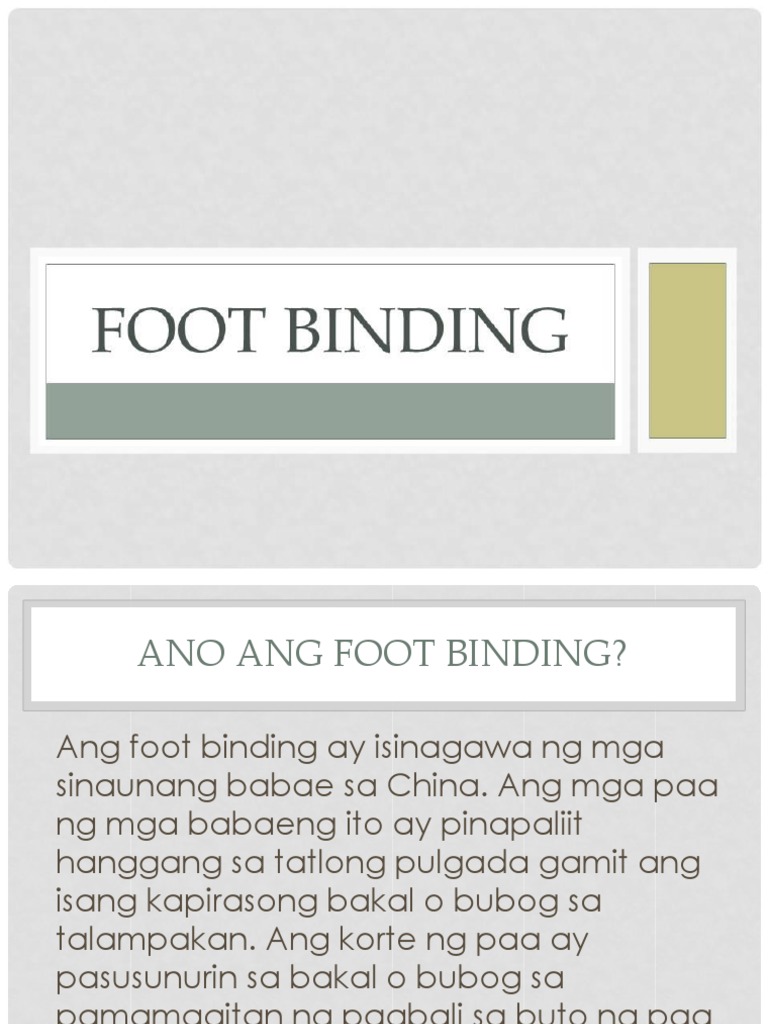 Foot Binding PDF