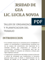 Induccion Taller de Organizacion y Planificacion Del Trabajo