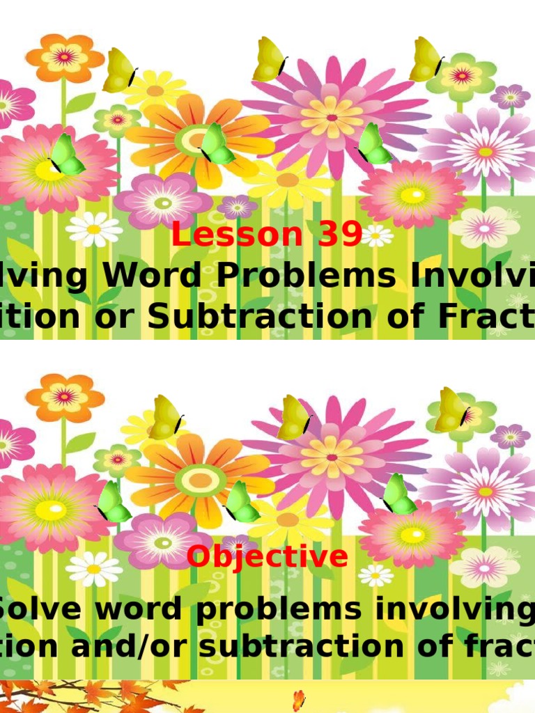 Solving Fraction Word Problems | PDF