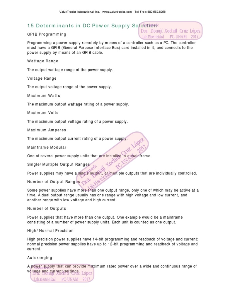 15 Determinants in DC Power Supply Selection Key Factors to Consider When Choosing a DC Power