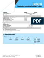 Polarization Insensitive Dual Stage Isolator