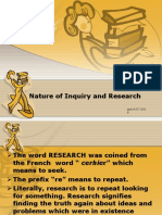 Nature of Inquiry and Research