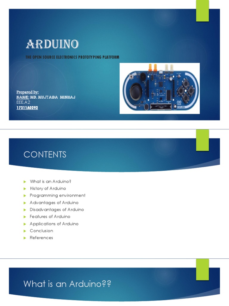Arduino: The Open Source Electronics Prototyping Platform | PDF ...