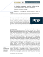 The Effect of Adding Sour Cherry Pulp Into Yoghurt On The Physicochemical Properties, Phenolic Content and Antioxidant Activity During Storage