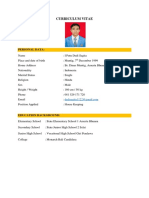 Curriculum Vitae: Personal Data