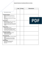 Evaluación Integración Sensorial y Coordinación Motriz 2-6 Años