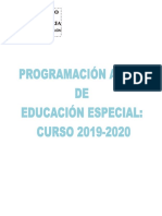 Programación Aulas Educación Especial