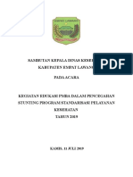 Sambutan Kepala Dinas Kesehatan Kabupaten Empat Lawang