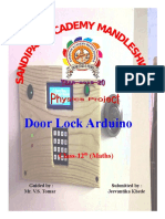 Door Lock Arduino: Class-12 (Maths)