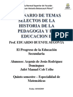 El Progreso de La Educación Secundaria