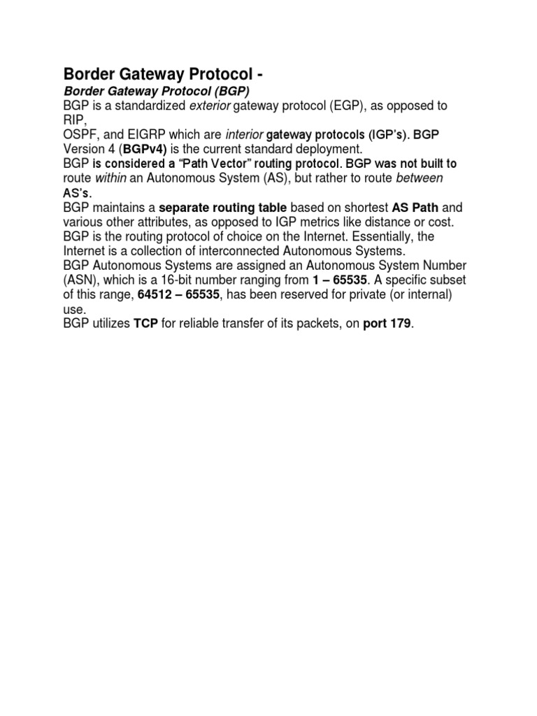 Intro Border Gateway Protocol | PDF | Computers