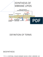 Biosynthesis of Lipid Membrane