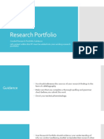 Research Portfolio Guidance