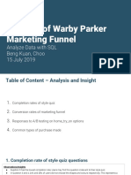 Analysis of Warby Parker Marketing Funnel: Analyze Data With SQL Beng Kuan, Choo 15 July 2019