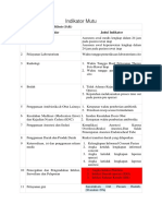 Indikator Mutu RS Pelayanan Bedah