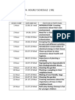 Sewa Hourly Schedule (9B) STUDENT NAME: - PROJECT