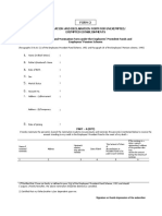 Nomination Form for Provident and Pension Funds