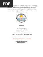 A Study On Customer Satisfaction Towards The Products & Services of Axis Bank, Chennai