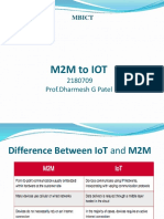 M2M To Iot: 2180709 Prof - Dharmesh G Patel