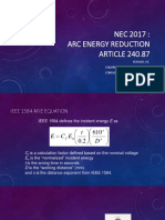 Metodos para Disminuir El ARC Flash Vs La Norma NEC