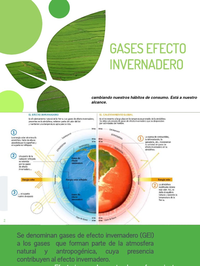 El impacto del cambio climático y los gases de efecto invernadero | PDF ...