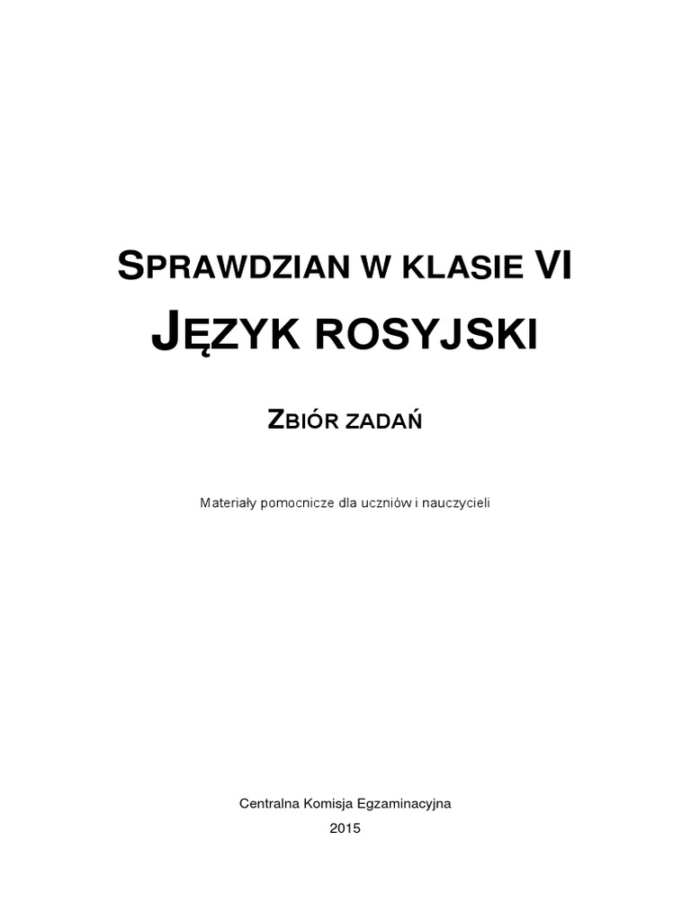Sprawdzian Z Rosyjskiego Echo 3 Dział 2