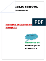 Nss Public School: Physics Investigatroy Project