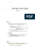 Accounting For Lease: (Lessee)