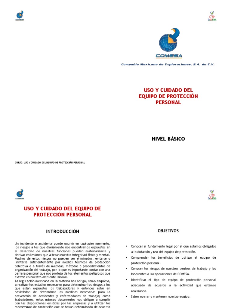 Uso y Cuidado del EPP Básico | PDF | Ojo humano | Guante