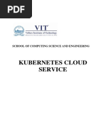 Kubernetes Cloud Service: School of Computing Science and Engineering