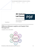 Difference Between Logistics & SCM