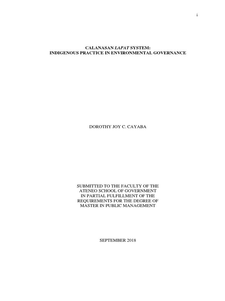 Lapat System: Indigenous Governance in Apayao | PDF | Sustainability ...