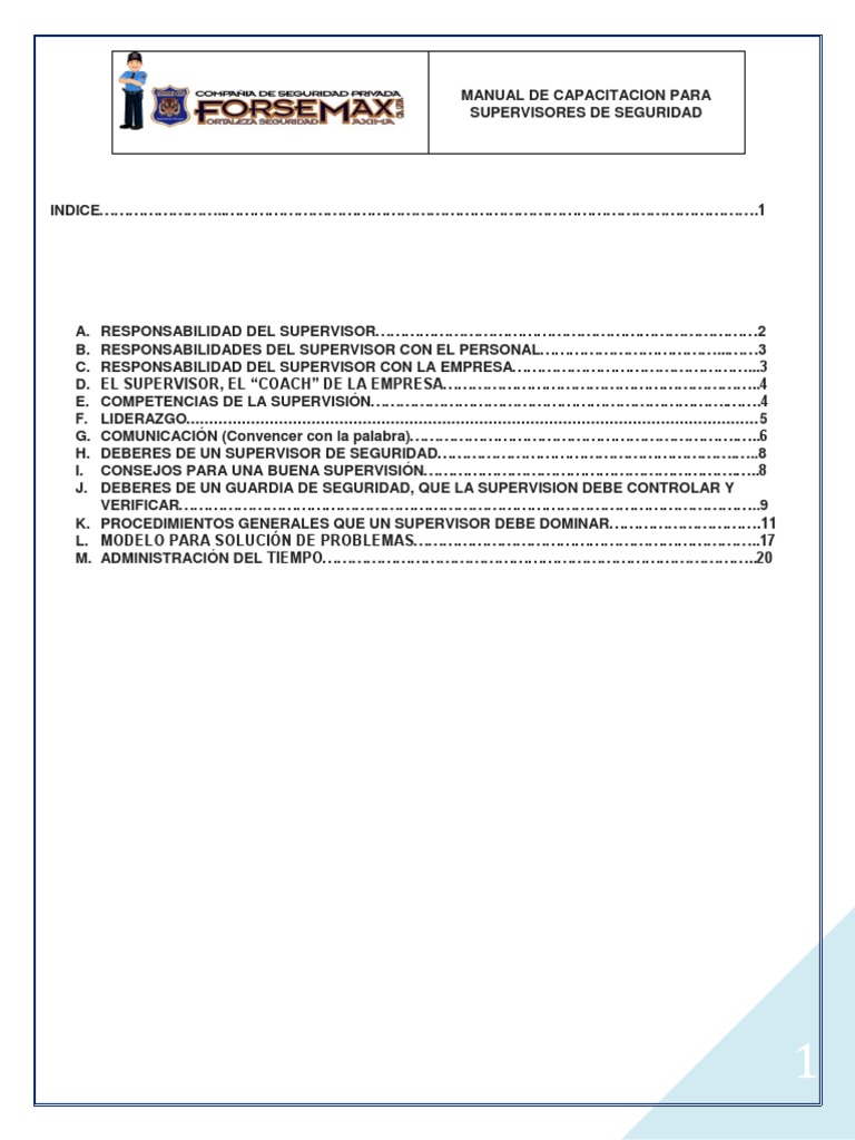 Manual de Capacitación para Supervisores | PDF | Liderazgo | Planificación