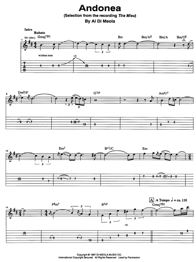 Al Di Meola - Solos | PDF