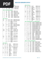 Guía de horario fim