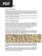 Topic: Cryptology: History of Cryptography