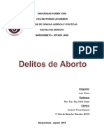 Delitos de Aborto (Cuadro Comparativo)