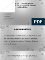 Effective Communication Channels and Medium Selection