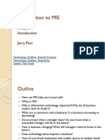 Introduction To MIS: Jerry Post