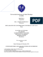 Declaraciones de Los Derechos Humanos y Ley42-01