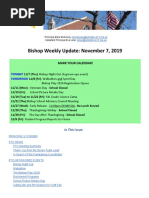 Bishop Weekly Update: November 7, 2019: Mark Your Calendar!