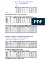 Calendario Contribuyentes Especiales 2018