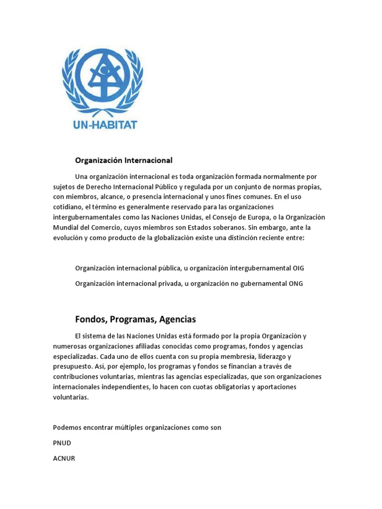 Organización Internacional | PDF | Política | Ciencias sociales